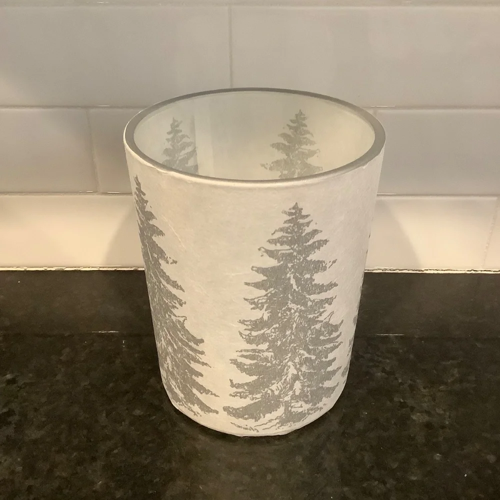 Candle Holders Silver Trees 5.5
